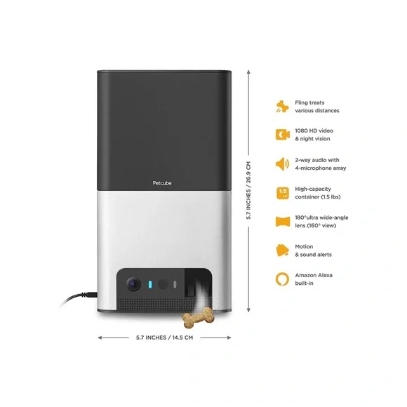 HP 🎉 petcube bites 2 pet cameratreat dispenserAlexa built-in360 view